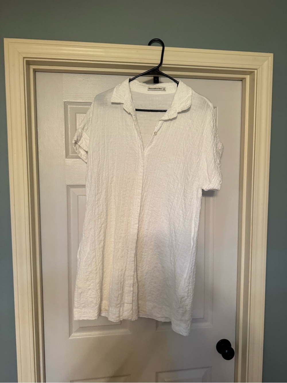 Abercrombie & Fitch White Textured Mini Dress - Picture 1 of 2